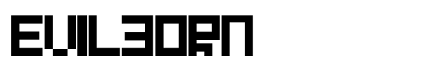 Evilborn font preview